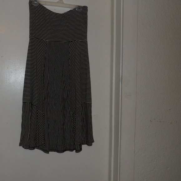 Maurices B&W Stripes Strapless Dress Sz L - Picture 4 of 5